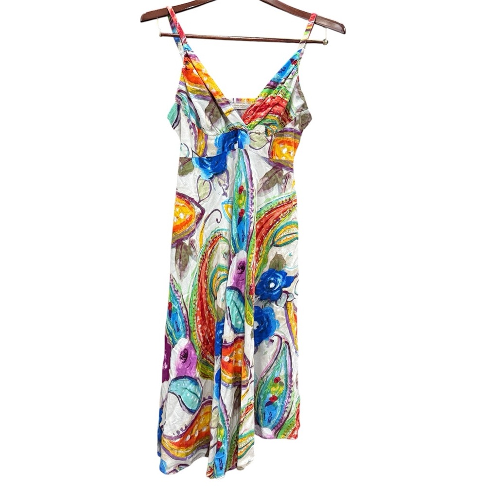 Jams World Opal Rose Floral Rayon Dress XL Hawaii